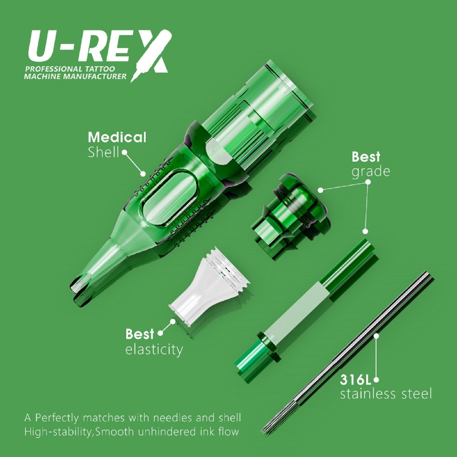 U-REX U-REX Tattoo Needles-20Pcs #08 (3RL) Round Liner Disposable Tattoo Cartridge Needles for Rotary Tattoo Machine Pen Gun(0803RL)