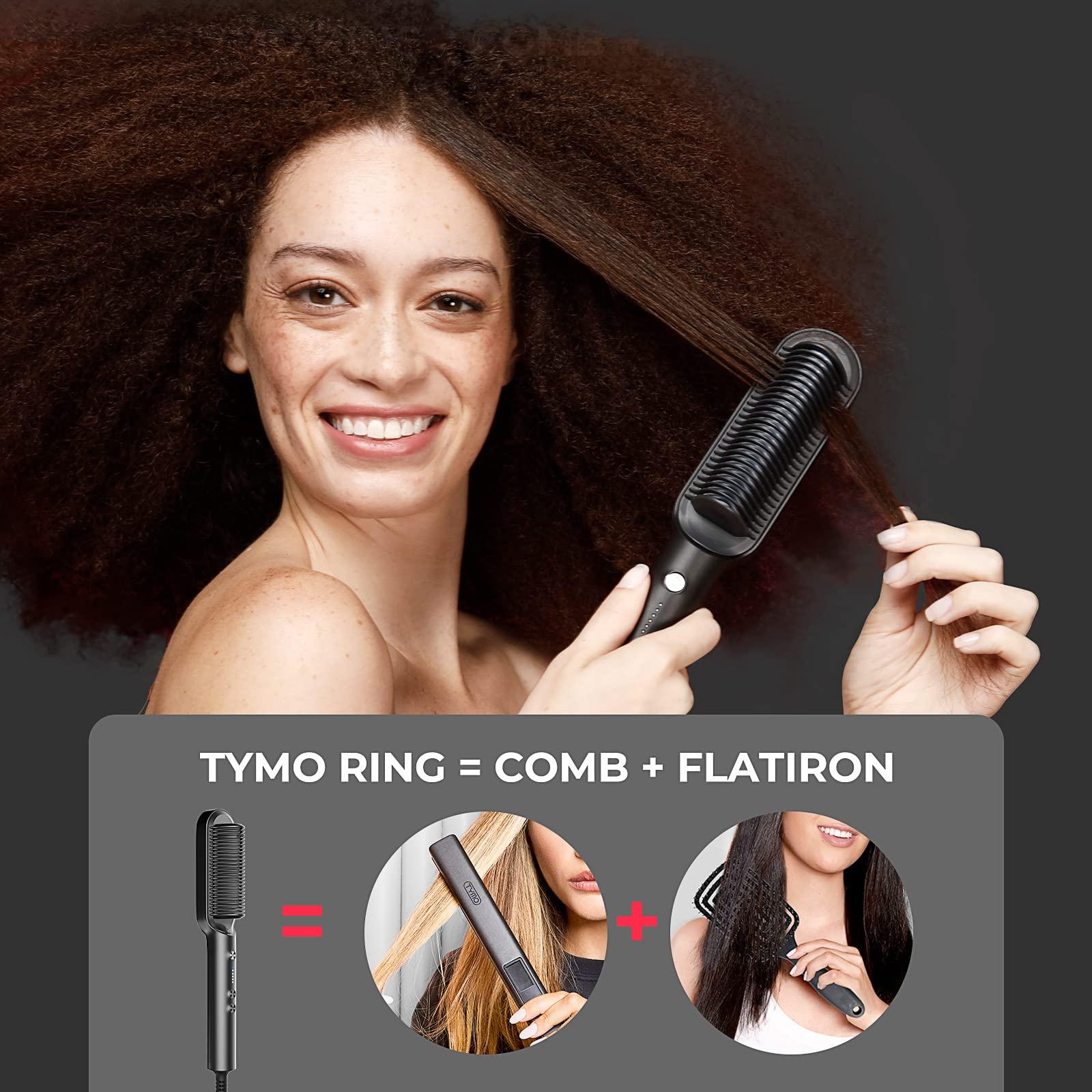 TYMO TYMO Ring Hair Straightener Brush+TYMO Hair Treatment Oil Hydrates and Smoothes Dry, Damaged Hair