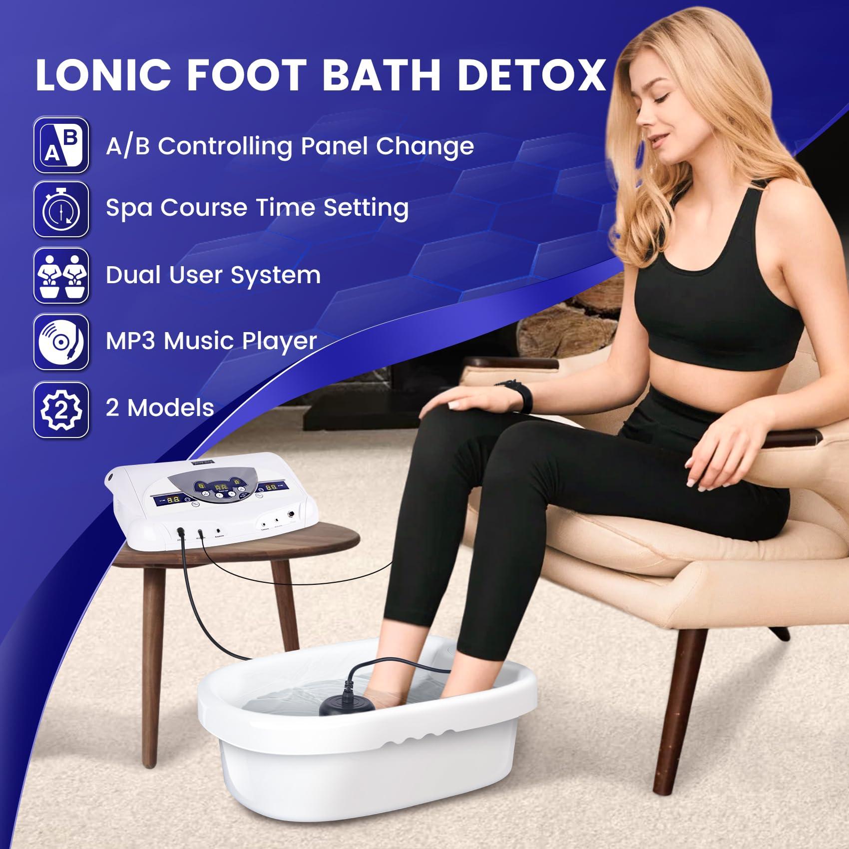 Lecaung Lecaung Ionic ion Detox Foot Machine, Dual Ionic Ion Detox Aqua Foot Spa Cleanse Machine with Mp3 Player