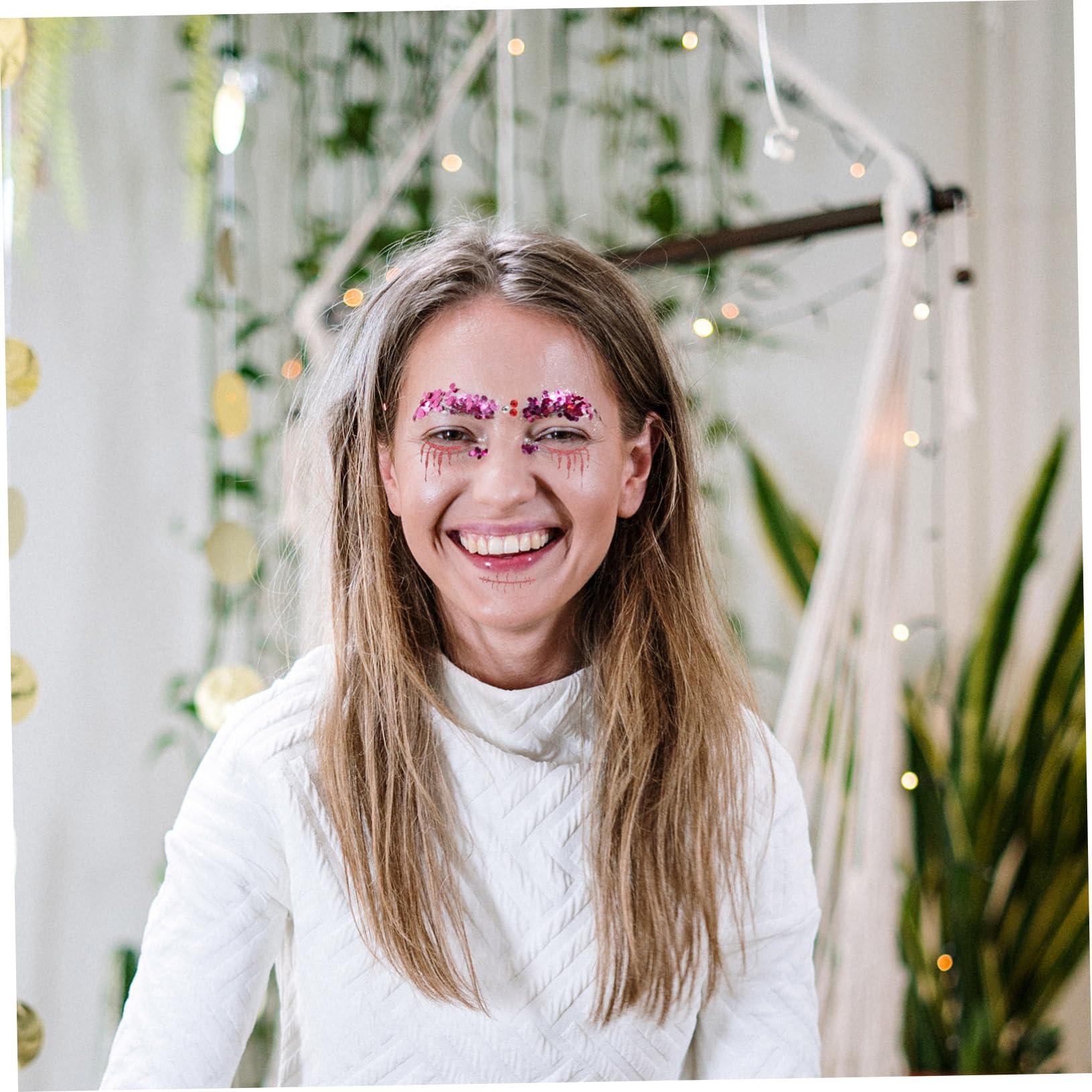 Hemoton Hemoton 2 Sheets Halloween Tattoos Halloween Face Cosplay Face Skull Face Sticker Face Decals Halloween Party Halloween Sticker Halloween Temporary Tattoos Skull Face Tattoo Plastic