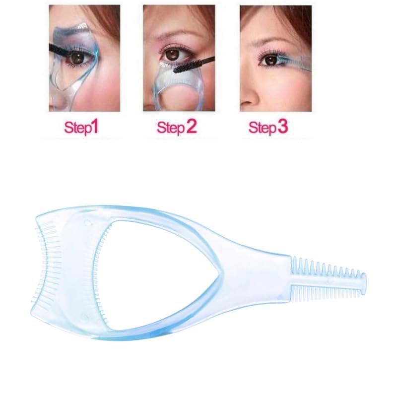 LeoJiang Mascara Shield Guard Mascara Applicator Guide Tool 3 in 1 Eye Shadow Shield Eyelash Lash Shields Mascara Guard Blue