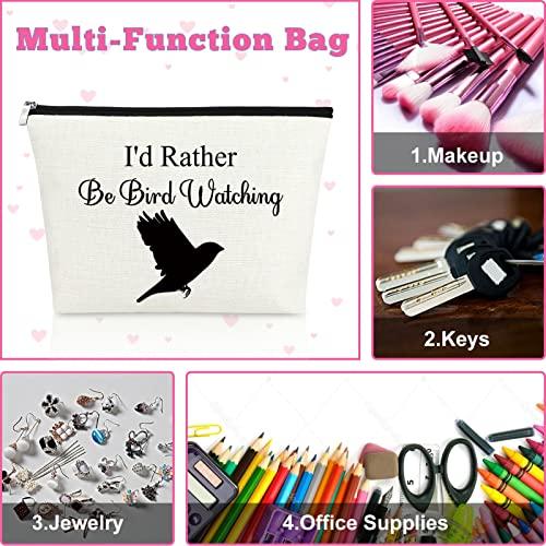Mxrymvu Ornithologist Gift for Bird Lover Bird Watcher Gift Makeup Bag Birthday Gifts for Bird Girl Animal Lover Gift for Her Friends Family Kids Daughter Cosmetic Bag Christmas Gift Travel Makeup Pouch
