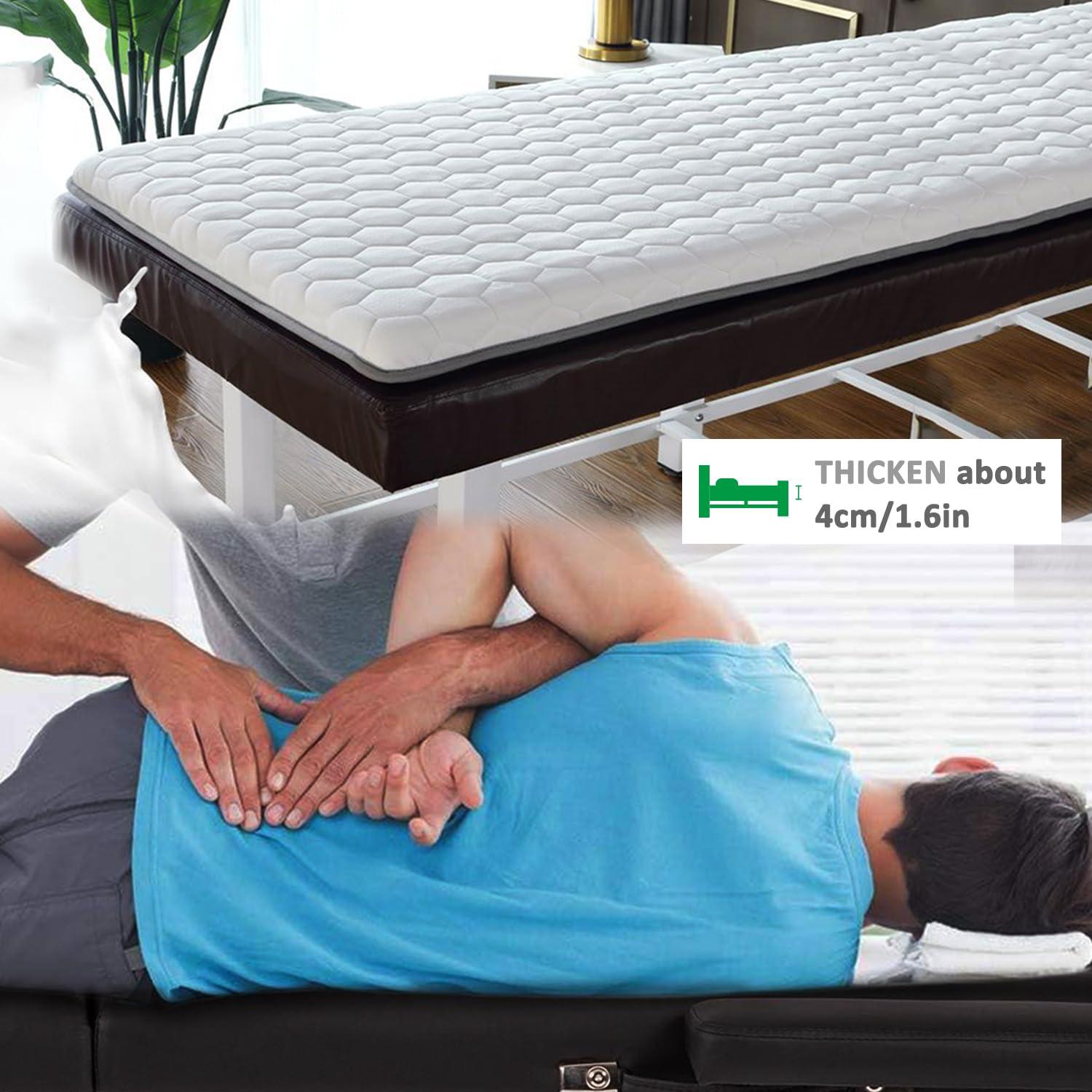 NinthAvenue Basics Lash Bed Topper,Memory Foam Mattress Topper for Massage Table Beauty Salon,Spa Bed Pad with Breathe Hole,Massage Accessories Protective Pad,Square/Round/Trapezoidal Head,4cm/1.6in,T 70x180cm