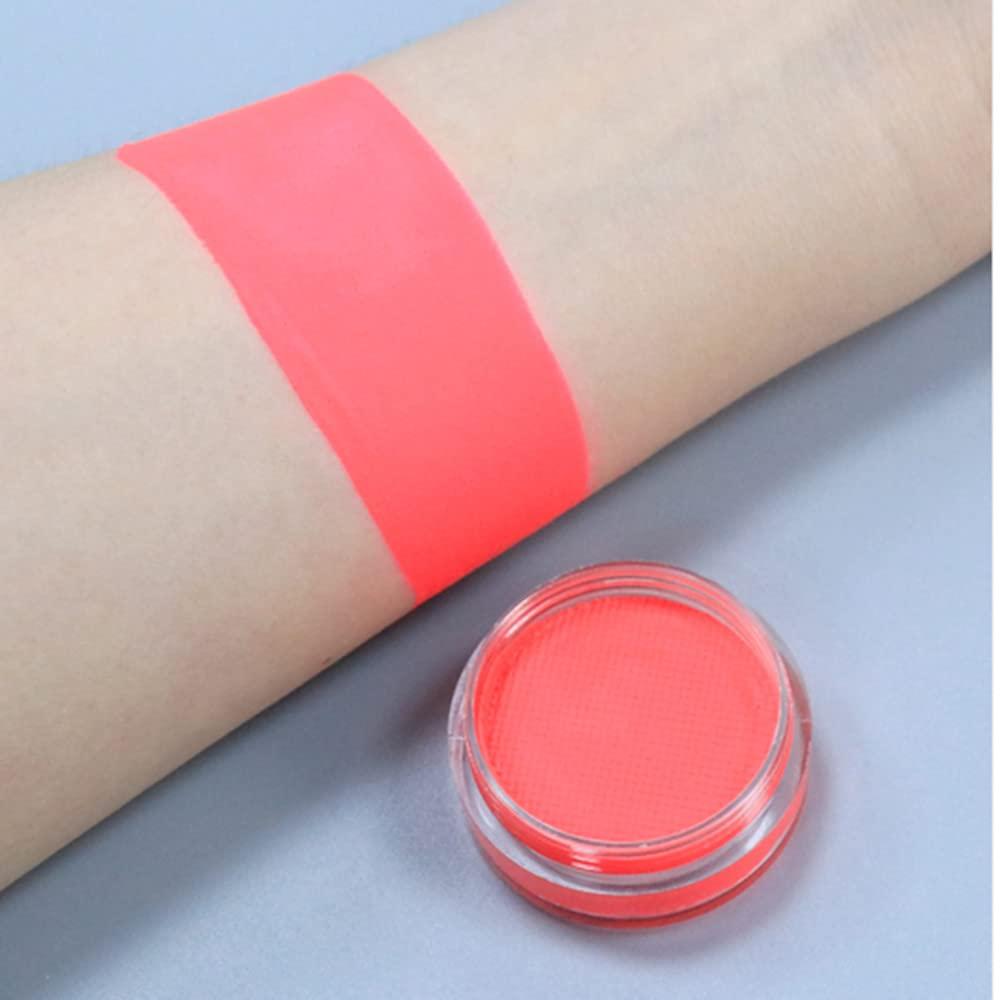 Mysense Mysense UV Blacklight Face Paint,Neon Fluorescent Body Paint,Single Water Activated Eyeliner,Water Based Glow in the Dark Makeup for Party Halloween Cosplay,Pink