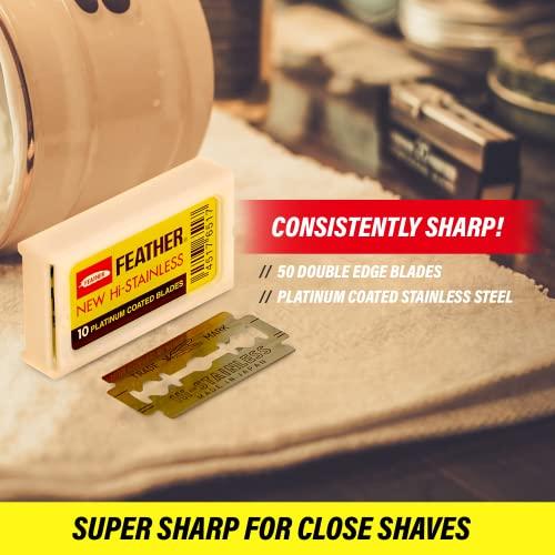 Feather Feather Double Edge Safety Razor Blades 20 Count