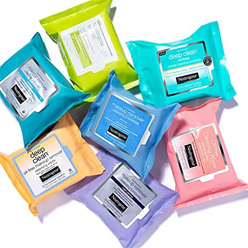 Neutrogena Neutrogena Oil-Free Facial Cleansing Makeup Wipes with Pink Grapefruit, Disposable & Pre-Moistened Daily Acne Face Towelettes to Remove Dirt, Oil & Makeup for Acne Prone Skin, 25 ct