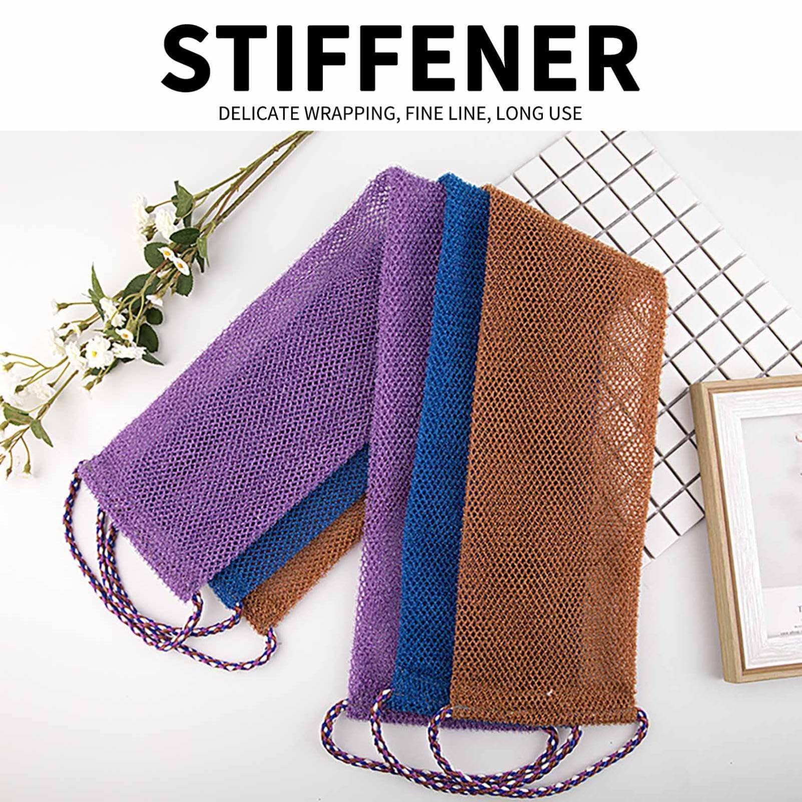 Generic African Exfoliating Net, African Net Sponge Authentic,Real,Black Owned,Exfoliating Bath Wash Cloth,Long Sponge, Body Exfoliator,Shower Bath Accessories,Back Foot Scalp Scrub Bath Sponges (Yellow)