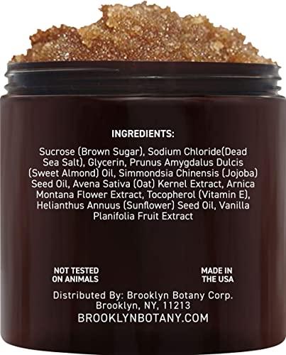 Brooklyn Botany Brooklyn Botany Brown Sugar Body Scrub - Moisturizing and Exfoliating Body, Face, Hand, Foot Scrub - Fights Acne, Fine Lines & Wrinkles, Great Gifts For Women & Men - 10 oz