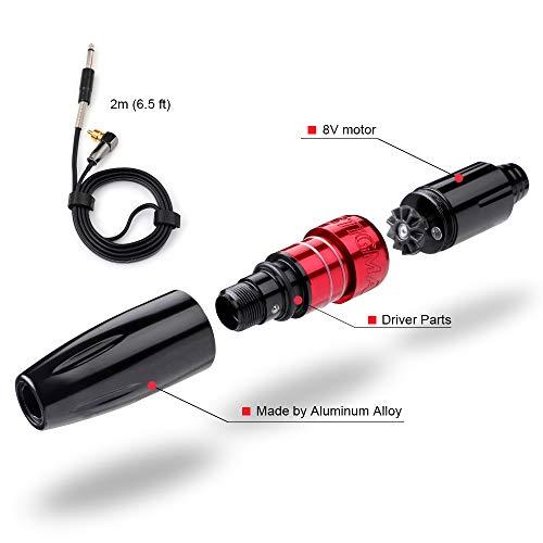 STIGMA STIGMA Rotary Tattoo Machine Pen Tattoo Gun with Japan Motor Ultra High Speed Rotation RCA Connected for Tattoo Artist Black EM122-1