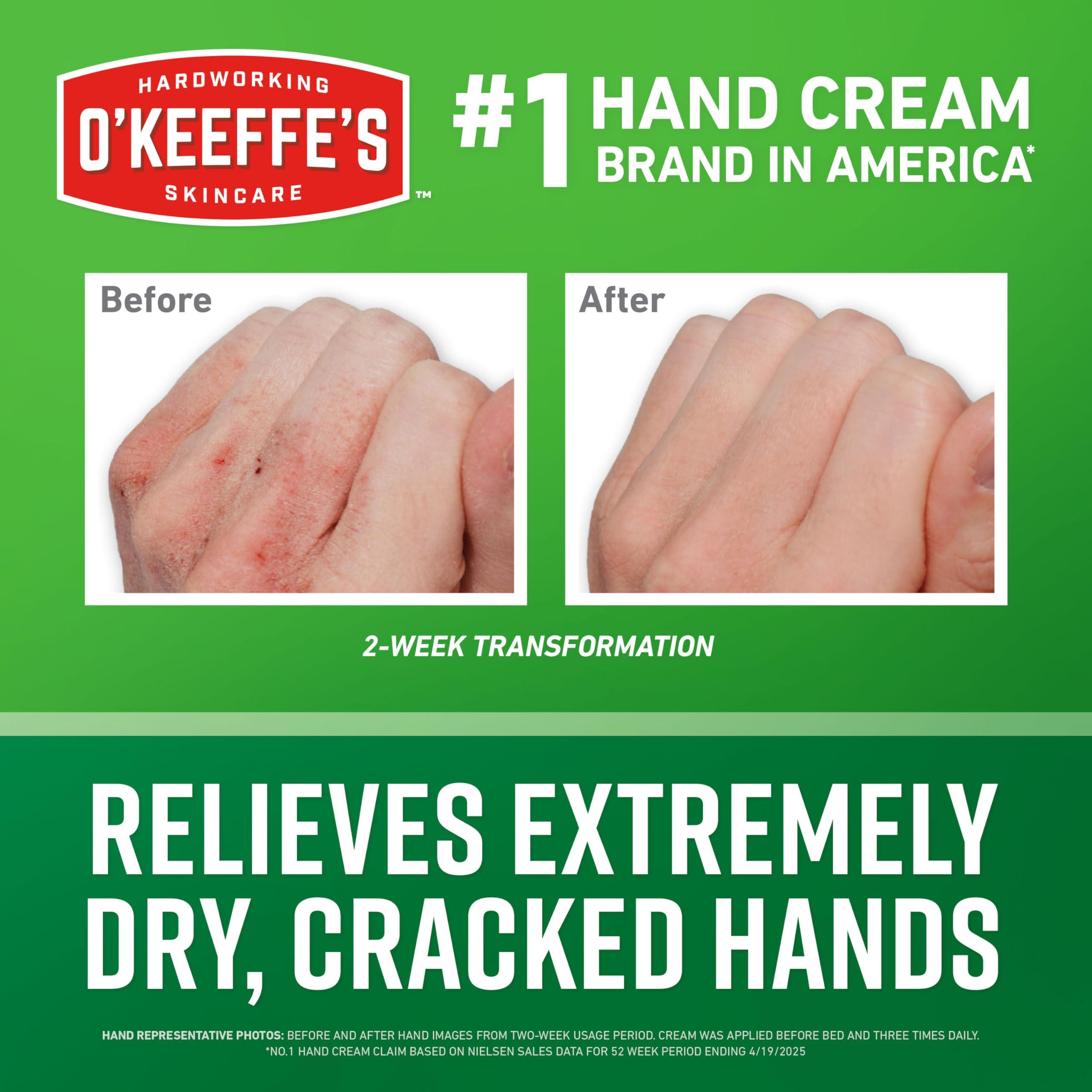 O'Keeffe's O'Keeffe's Working Hands Hand Cream for Extreme Dryness - 3 oz Tube (2 Pack) - Repairing Skincare for Cracked, Dry Hands