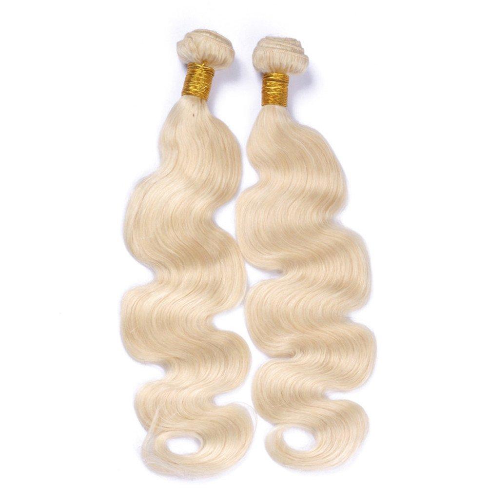 Tony beauty hair Tony Beauty Hair #613 Blonde Virgin Brazilian Human Hair Weaves Extensions Wholesale Body Wave 10-30\" Bleach Blonde Brazilian Human Hair Bundle Deals 3Pcs/4Pcs Lot (12 14 16 18)