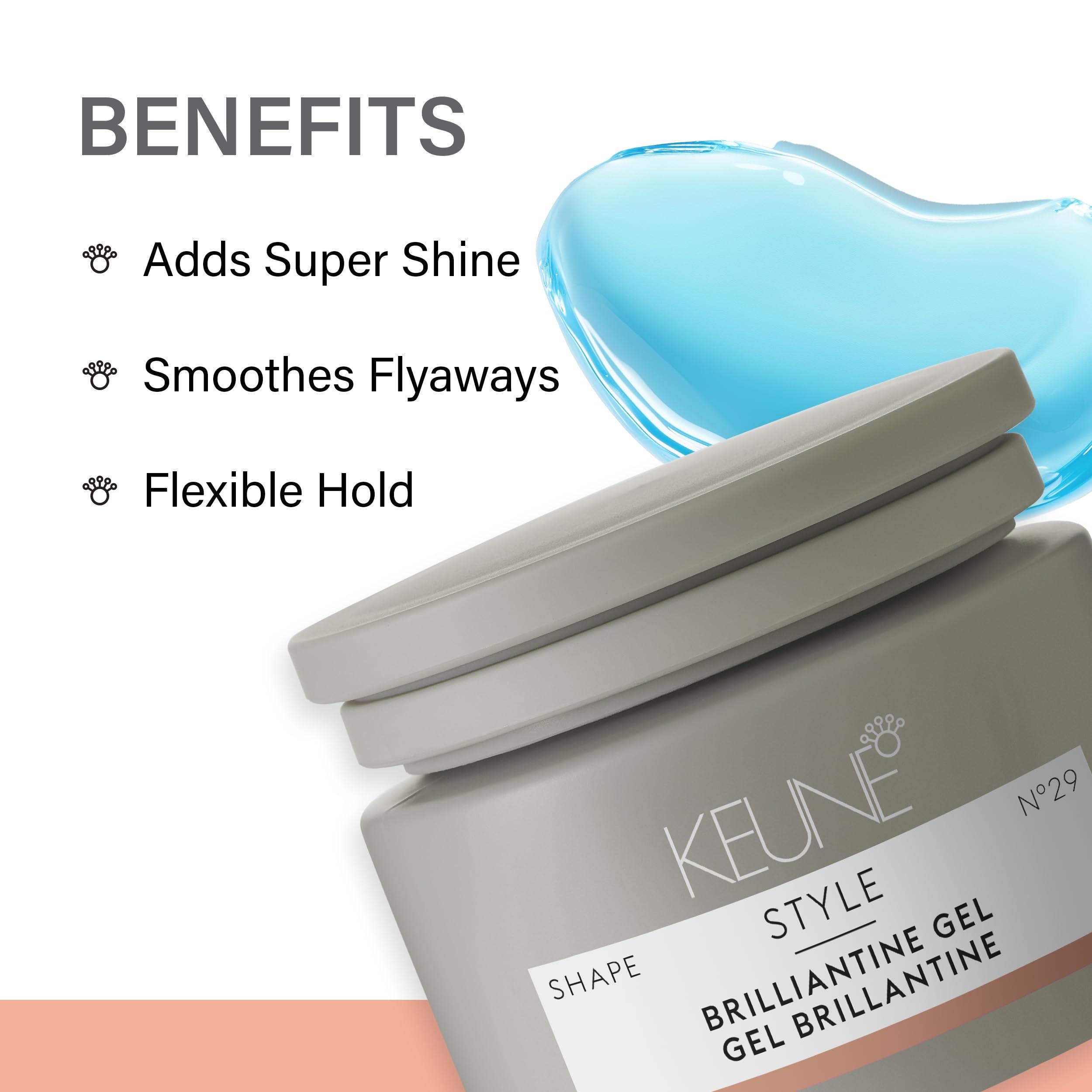 KEUNE Keune Style Brilliantine Gel, Soft Hold & High Shine Styling Gel, 4.2 Fl Oz