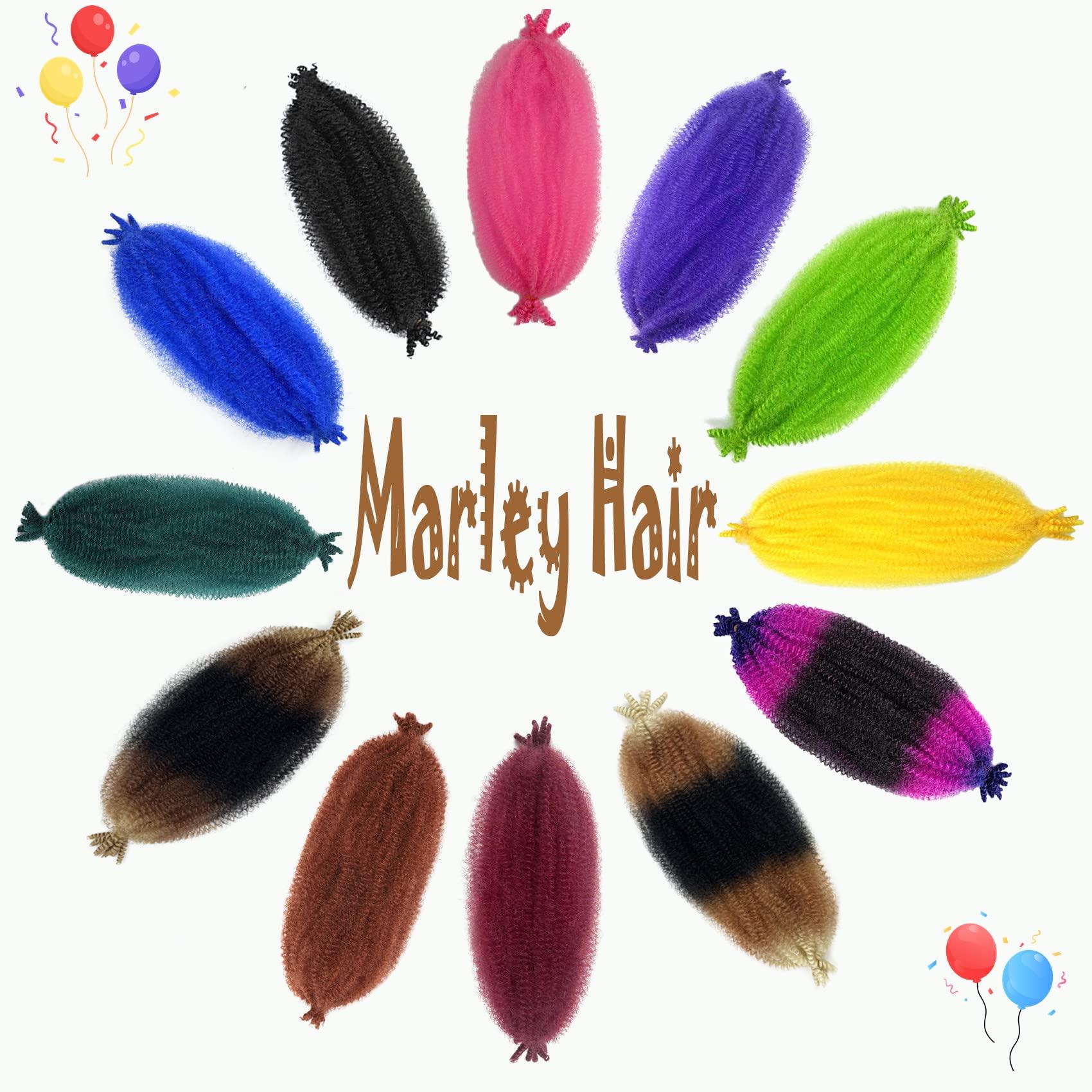 Paraglame Cuban Twist Hair 12 Inch 8 Packs Marley Twist Braiding Hair Springy Afro Twist Hair, Kinky Twist Hair for Braiding, Wrapping Hair for Distressed Butterfly Locs (8Packs, 1B#)