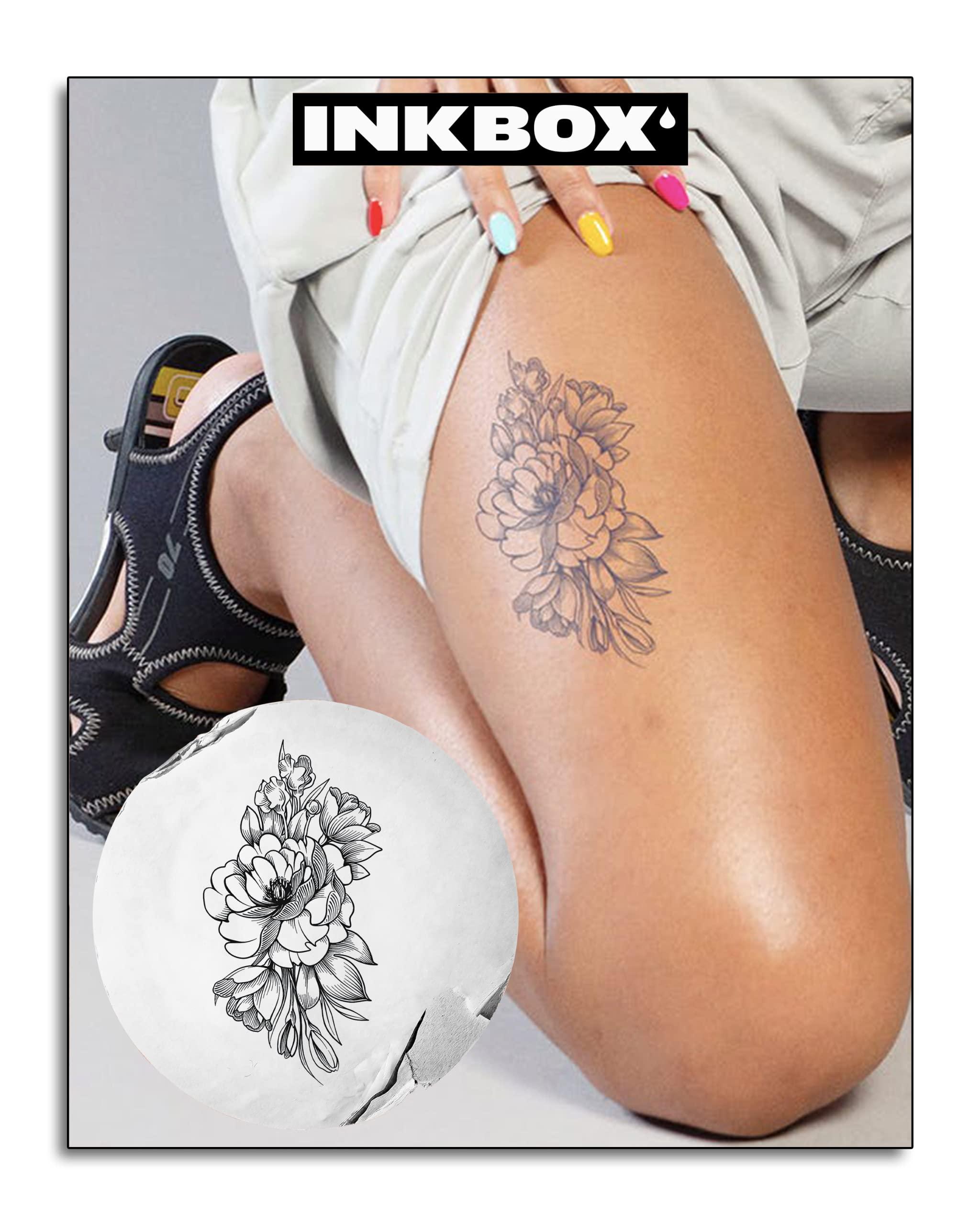 inkbox Inkbox Temporary Tattoos, Semi-Permanent Tattoo, One Premium Easy Long Lasting, Water-Resistant Temp Tattoo with For Now Ink - Lasts 1-2 Weeks (Black)