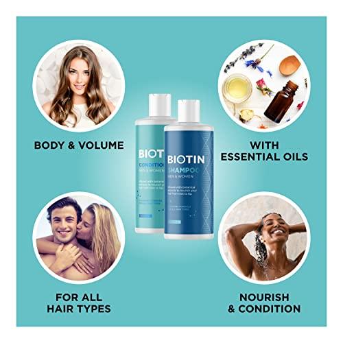Maple Holistics Hair Growth and Thickening Set for Women and Men - Biotin Infused Shampoo, Conditioner, and Hair Thickening Serum with Castor and Rosemary Oil