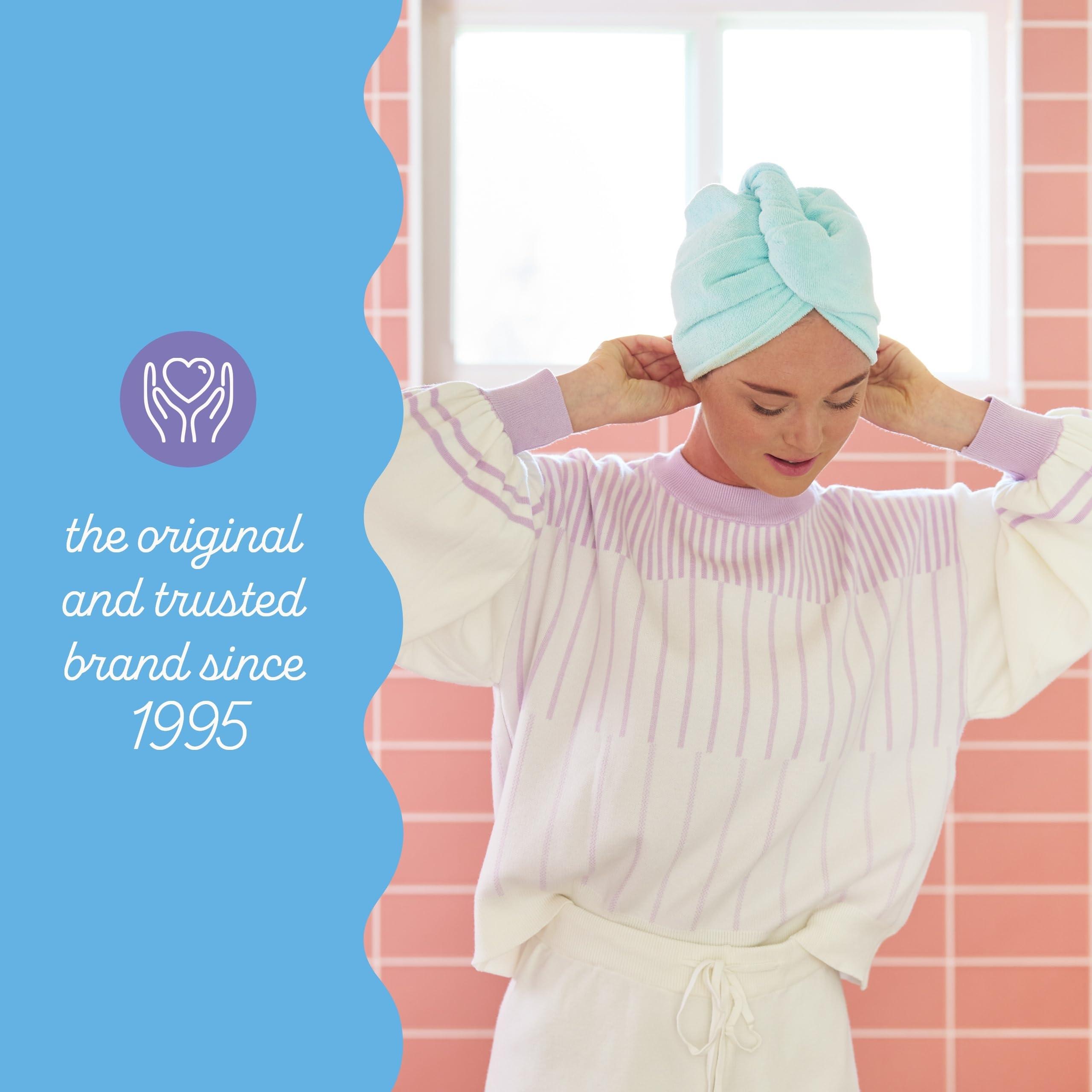 Turbie Twist Turbie Twist 4-Pack Microfiber Hair Towel for Beauty, Travel, Gifting - Hair Wrap Turban for Straight, Wavy & Curly Hair - Premium Hair Care - Pink, Purple, Blue & Aqua
