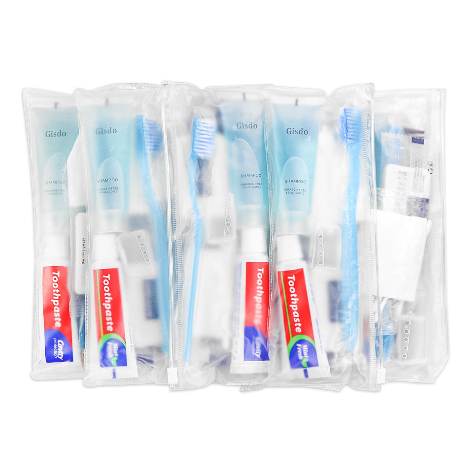 Gisdo Gisdo 30 Travel Hygiene Kit Bulk Toiletry Kits Homeless Personal Hygiene Kit Bulk Homeless Care Package Travel Toiletry Kit Homeless Hygiene Kit Bulk Disposable Toiletry Kit(10-IN-1)