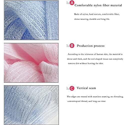 YAYA2021-SHOP Exfoliating Washcloths Exfoliating Shower Towel Body Scrubber Shower Towels Nylon Exfoliating Washcloth for Effective Exfoliation, Rinses Clean, Lightweight (Blue) Exfoliating Towel for Body