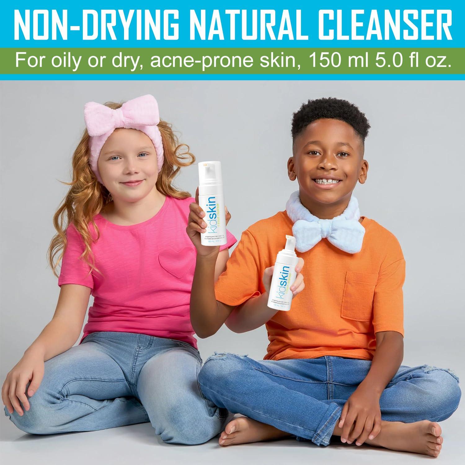 Kidskin Kidskin T-Blast Facial Cleanser, Gentle Face Wash with Tea Tree Oil, Spot Skin Care for Kids and Teens, Non-Drying Natural Cleanser for Oily or Dry, Acne-Prone Skin, 150 ml 5.0 fl oz.