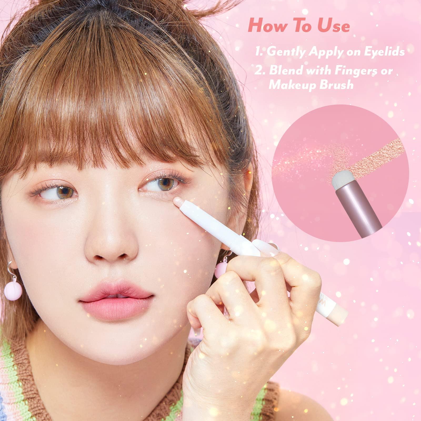 I\'M MEME I\'M MEME Eyeshadow Stick - I\'m Stick Shadow Shimmer 001 Sugar Bling, 0.03 Oz + MEME Compact - Tone-up Pact, 0.35 Oz Bundle