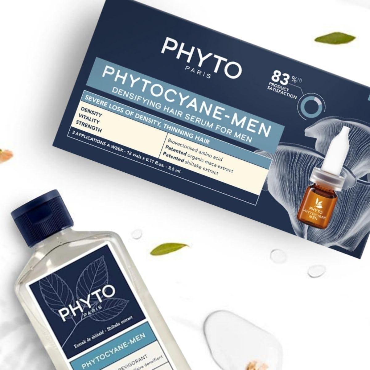 PHYTO PHYTOCYANE Men Invigorating Shampoo, Hair Thinning Shampoo, New & Improved Phytonovathrix Shampoo, 8.45 fl.oz.