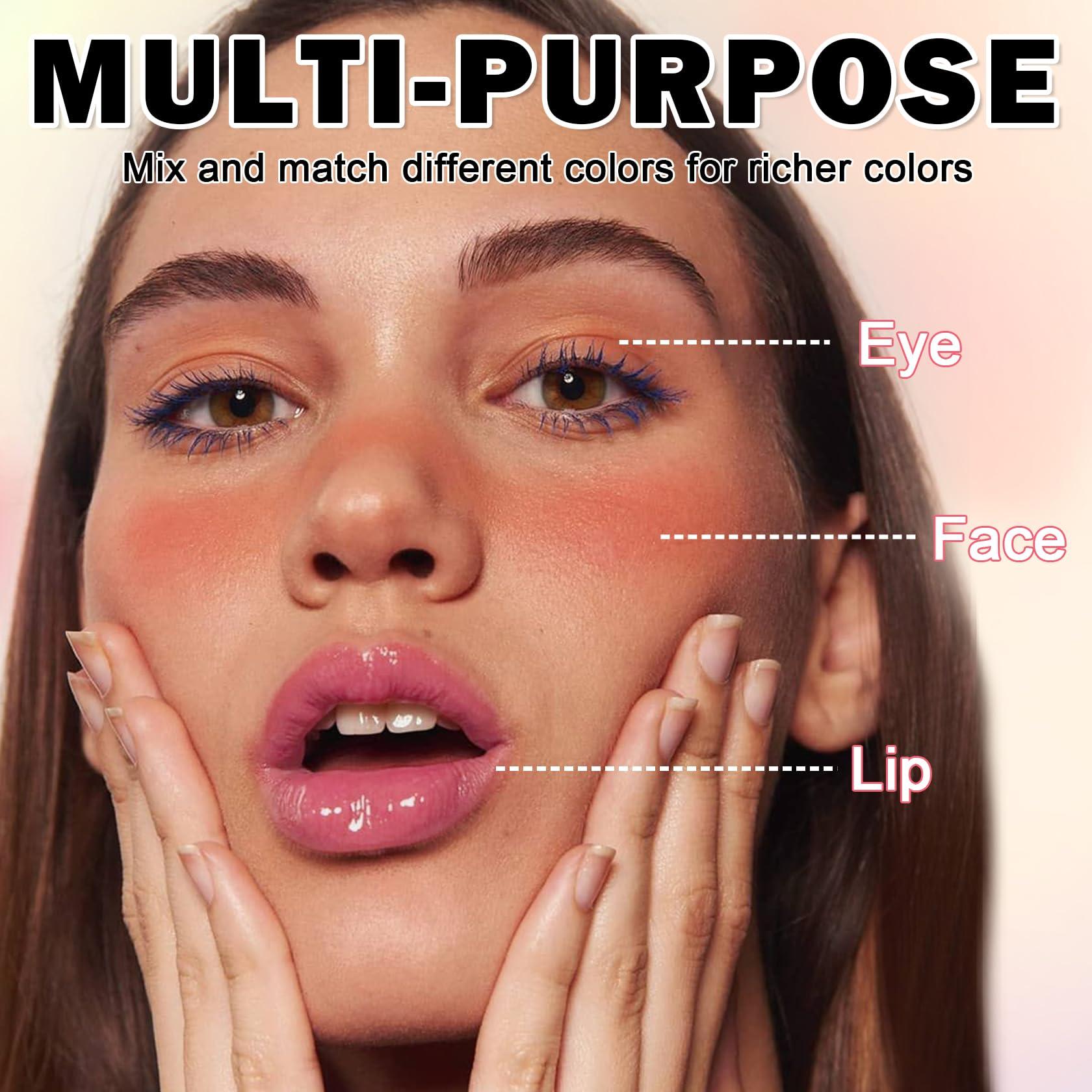 DAMUSI DAMUSI Cream Bronzer Stick Highlighter Stick Face Cream Contour Stick,Makeup Bronzer stick with Brush,Buildable Highlight Contour Makeup for Women (Rich Glow Bronzer Stick)