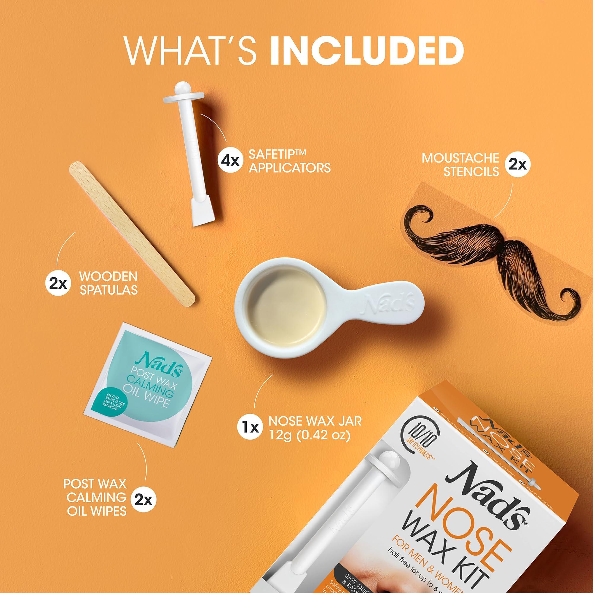 Nad's Nad's Nose Wax Kit for Men & Women - Waxing Kit for Quick & Easy Nose Hair Removal, 12g / 0.42oz