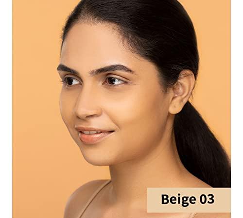 NYKAA Nykaa Cosmetics All Day Matte Compact Powder - Face Powder for Flawless Finish - Pressed Powder Infused with Vitamin E - 03 Beige - 0.28 oz