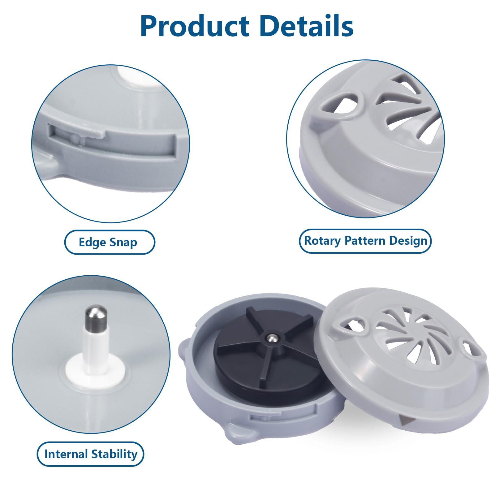 superbobi superbobi 2 Pcs BF-004 Pipeless Magnetic Jet Head Motor Replacement for LURACO Jet Motor Pedicure SPA Tubs Chair Part Magnetic Head (4 pin)