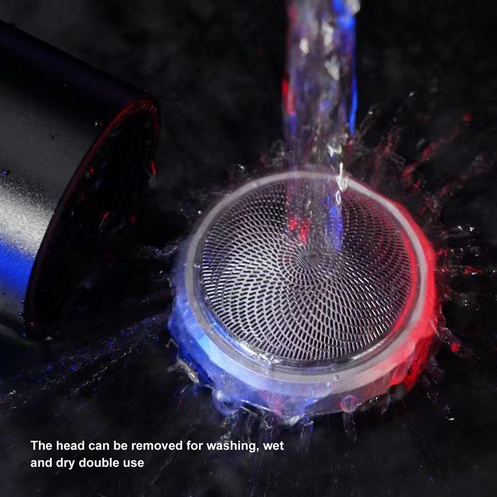 TREETDOBV TREETDOBV Electric Beard Trimmer USB Rechargeable Portable Digital Beard Trimming Groomer IP7X Waterproof Washable 65000RPM for Man Women