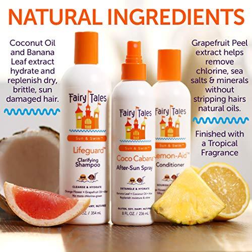 Fairy Tales Fairy Tales Swim Shampoo, Conditioner, and Spray - Travel Pack - 3 pack (3.3 oz) | Made with Natural Ingredients in the USA | No Parabens, Sulfates, or Synthetic dyes