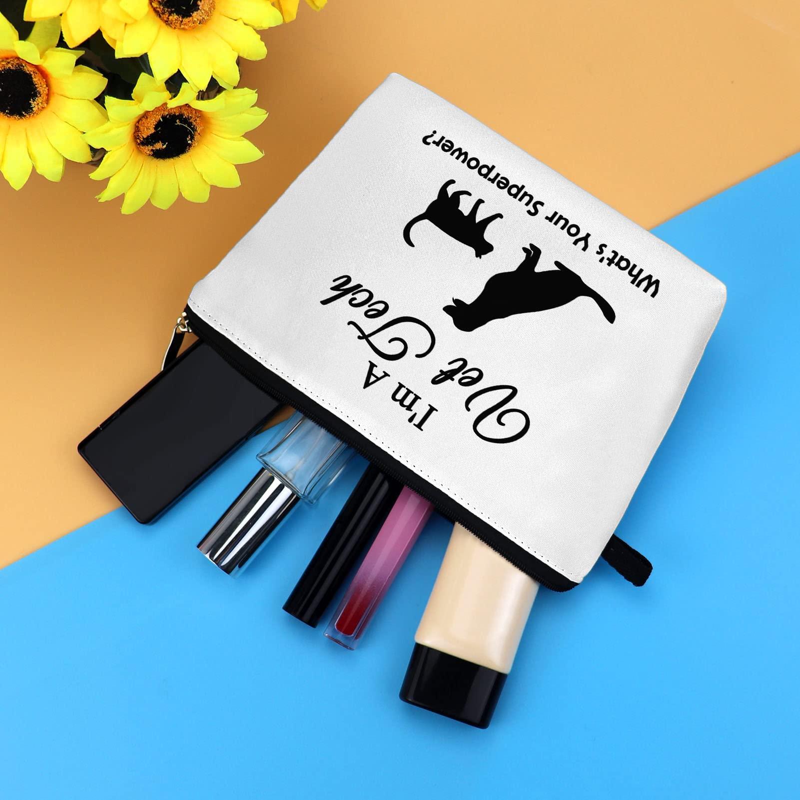 Mikela Vet Tech Gift Makeup Bag Veterinarian Appreciation Gift Thank You Gift for Vet Tech Cosmetic Bag Veterinary Student Graduation Gift Christmas Birthday Gift for Veterinarian Vet Tech Travel Pouch