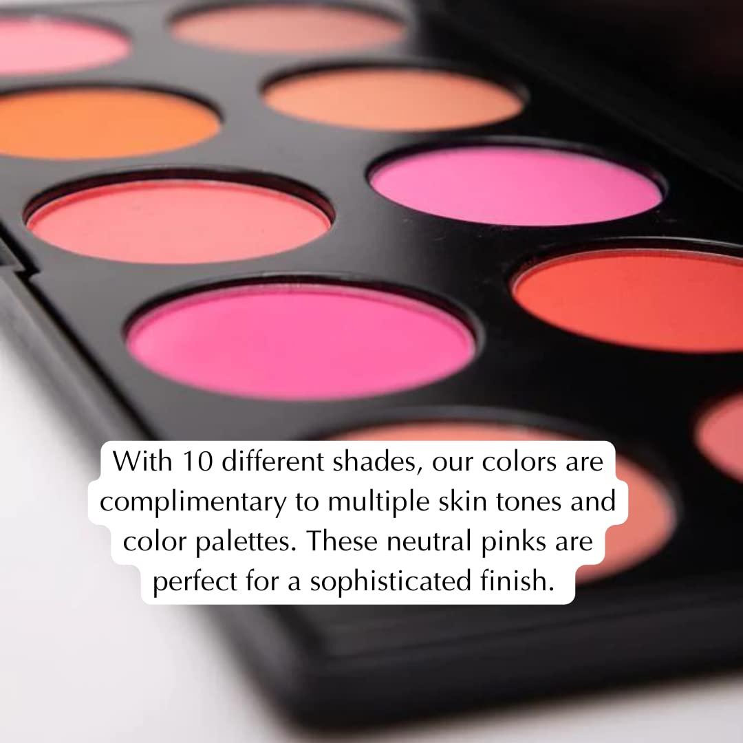 EPILYNX 10 Color Blush Color Palette - Pink Blush, Neutral Colors, Cheeks Blush - Gluten Free and Vegan for Sensitive Skin EpiLynx by Dr. Liia
