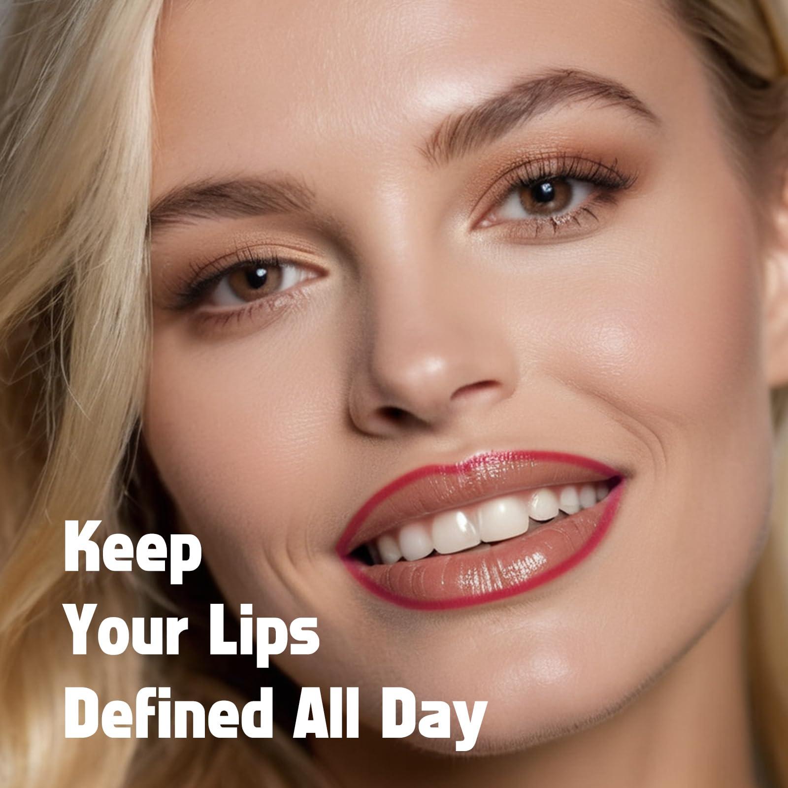 KIMUSE KIMUSE Peel Off Lip Liner Stain, Long Lasting Lip Tint Stain Peel Off, Waterproof, Transfer-Proof, Highly Pigmented Color Peel Off Lip Stain Liner, Matte Finish