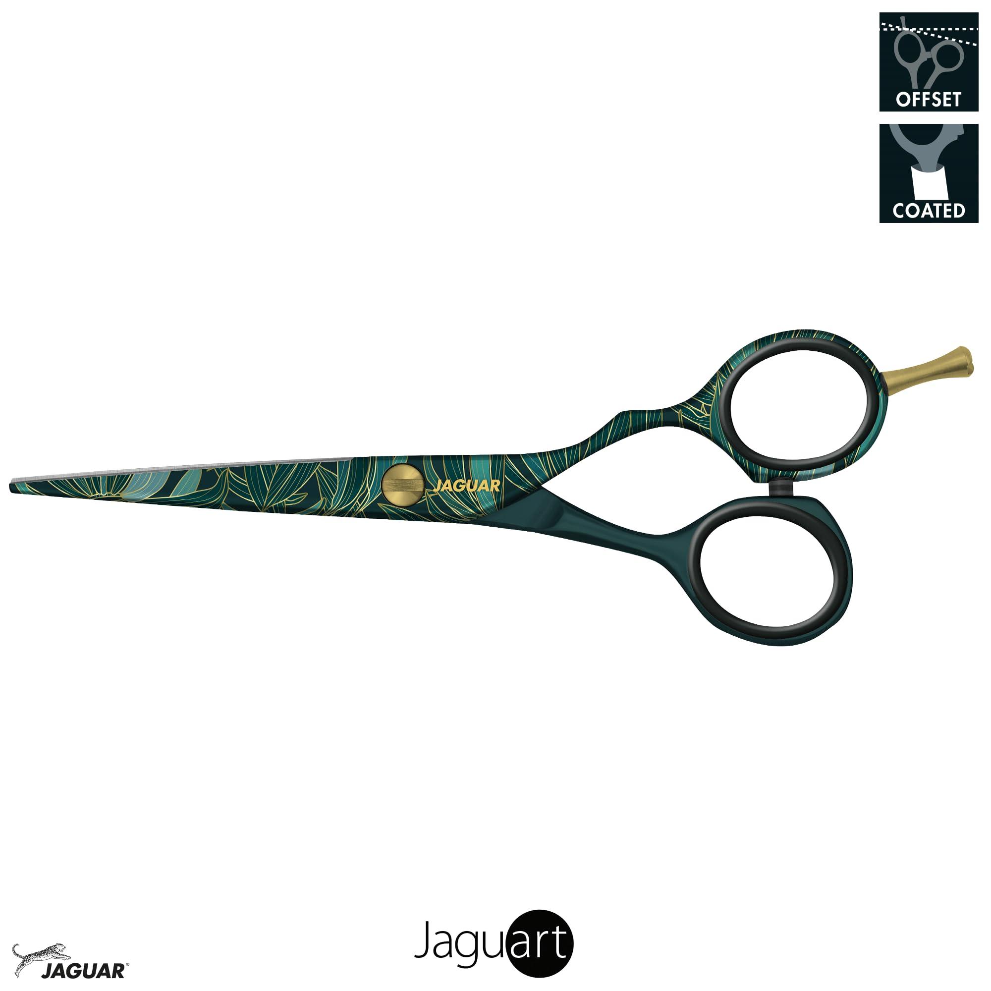 JAGUAR Jaguar Exotic Island Jungle Green Hairdressing Scissors, Right Handed Offset Handle, 5.5 Inch