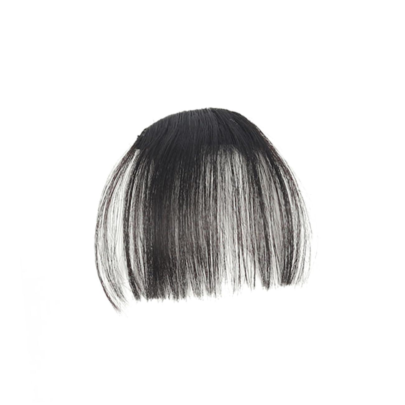 balacoo Balacoo 3pcs Piece Human Hair Clip on Bangs Hair Clips for Bangs Faux Bangs Fake Bangs Fake Hair Clip in Bangs Hair Barrette Black Hair Clip Bangs Hair Clip Hair Extensions Wig Lengthen
