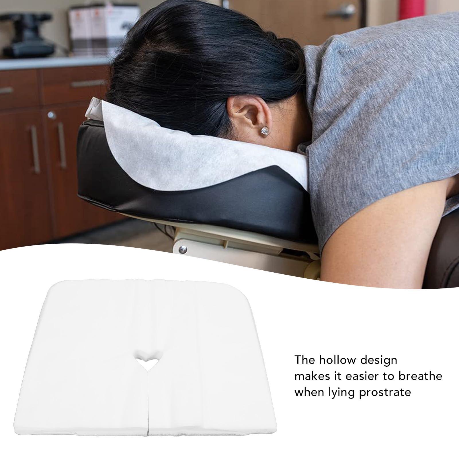 HOHXFYP HOHXFYP 200Pcs Disposable Face Cradle Covers, Soft Non Woven Fabric Massage Face Covers/Headrest Covers for Massage Tables, Massage Chairs & Home Salon