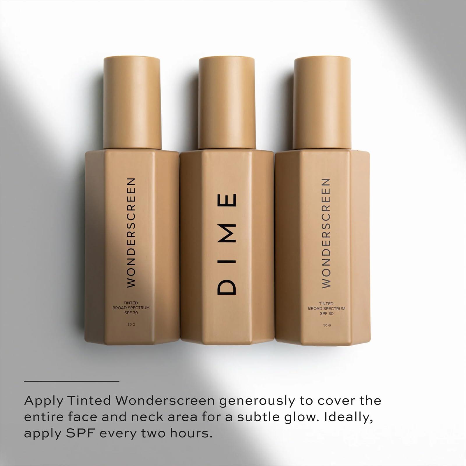 Dime DIME Beauty Tinted Glow Wonderscreen SPF 30, Mineral Sunscreen for Face with 19% Zinc Oxide, Tinted Moisturizer with SPF, 50 g (Shade 02)