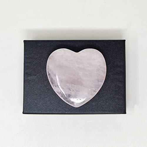 fengshuisale Natural Gemstone Scraping Board Pink Crystal Heart for Face, Eye, Neck Skin Care W4303