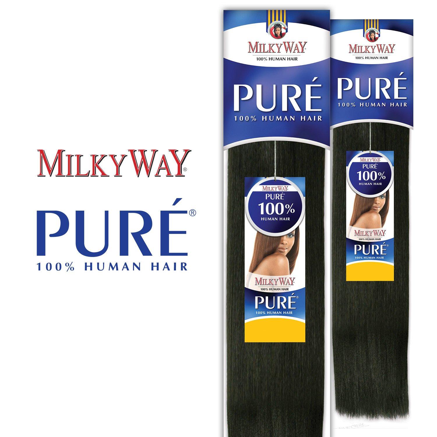 Free Tress Human Hair Weave MilkyWay Pure Yaki (10 Inch (Pack of 2), 4)