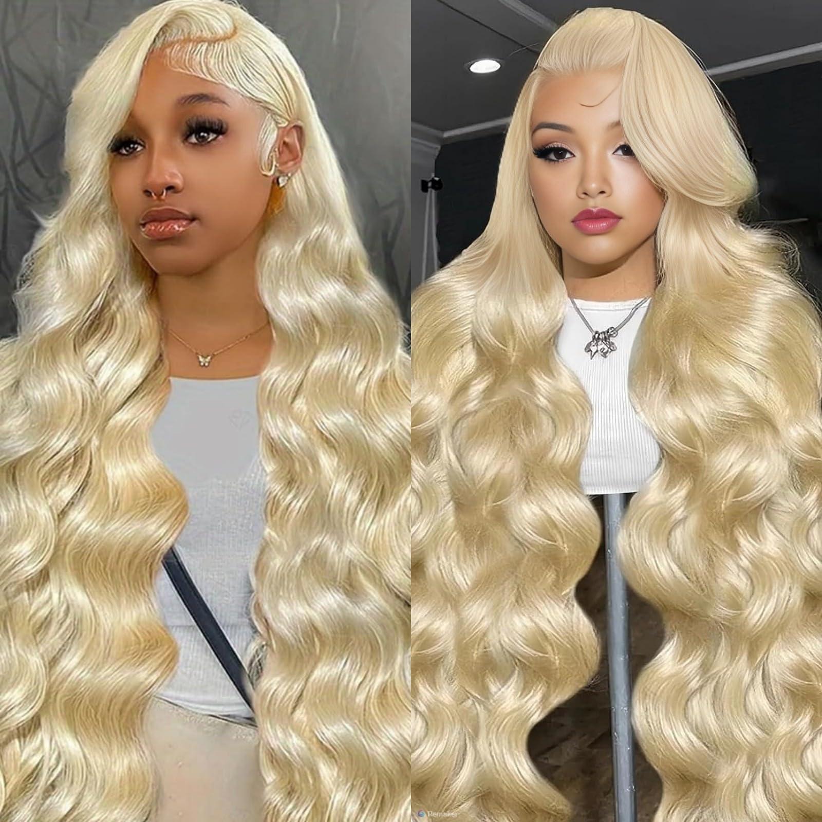 BANGS on TARGET BANGS on TARGET 30 Inch 613 Lace Front Wig Human Hair 210 Density 613 13x6 Blonde Human Hair Wig Body Wave Lace Front Wig Human Hair 613 HD Lace Frontal Wig Pre Plucked with Baby Hair
