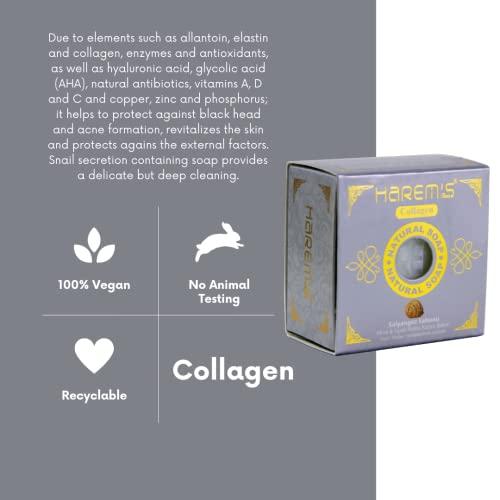 Harem's Harem's Snail Soap, Natural Bar Soap, Bath Bar Soap, Hand Bar Soap,