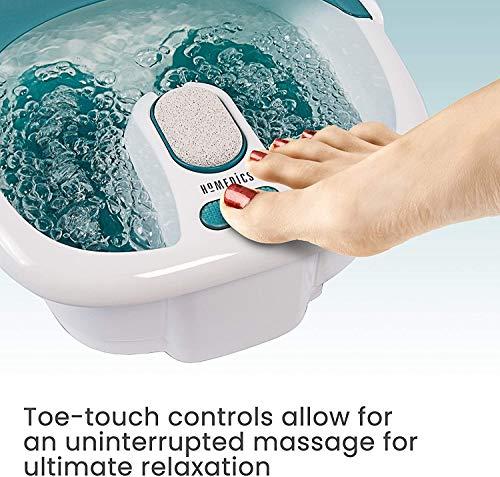 Homedics Homedics Bubble Elite Foot Spa Massager with Heat Boost, 2-in-1 Removable Pedicure Center, Toe-Touch Control, Easy Tote Handle with Splash Guard