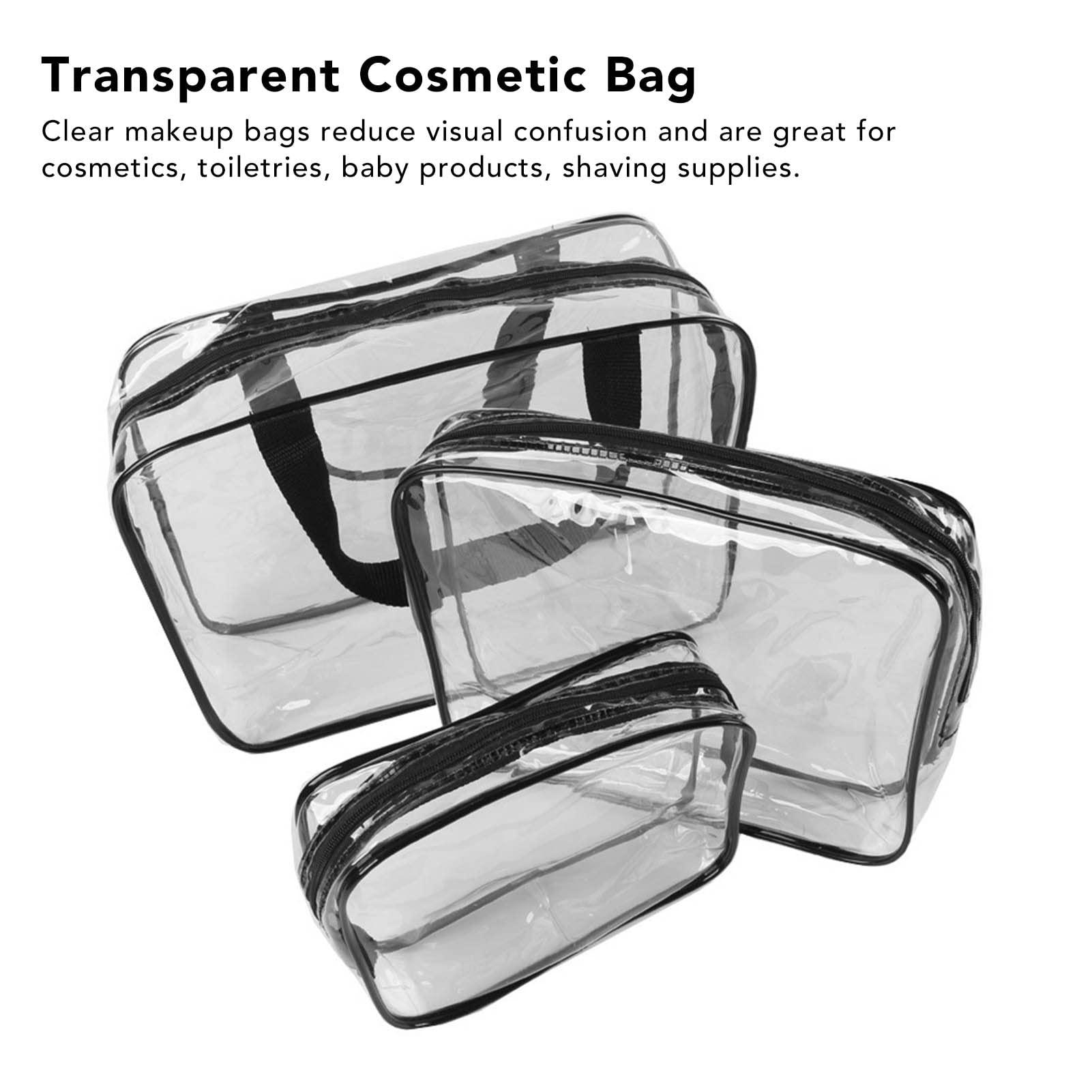 LYBLY Clear Cosmetic Bag, Clear Cosmetics Bag Toiletry Bag PVC Transparent Waterproof Large Capacity Portable Makeup Bags Travel Storage Bag for Travel/474