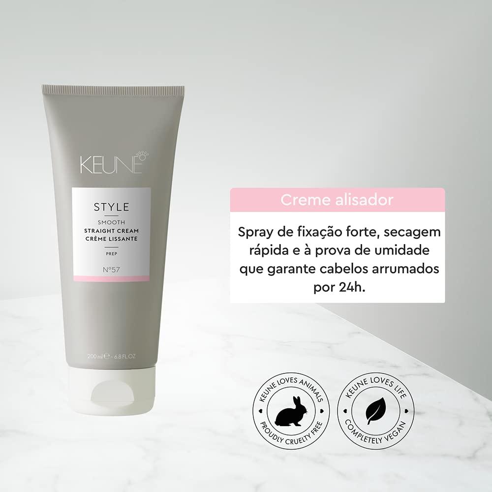 KEUNE Keune Style Straight Cream, Heat-Activated & Anti-Frizz Cream for Smooth Hair, 6.8 Fl Oz