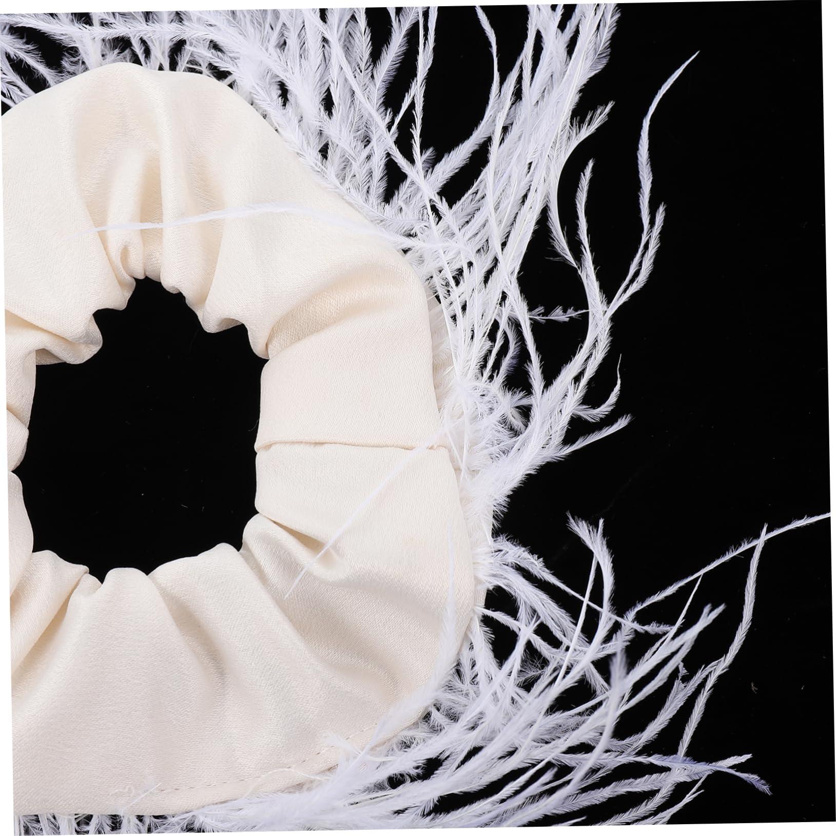 FRCOLOR FRCOLOR 6 Pcs Hair Tie Halloween Hair Band Hair Scrunchy Beach Hair Scarf Hair Bands Scrunchie Thick Hair Towel Ring White Decor Girls Hair Accessories Fabric Ostrich Hairpin Miss