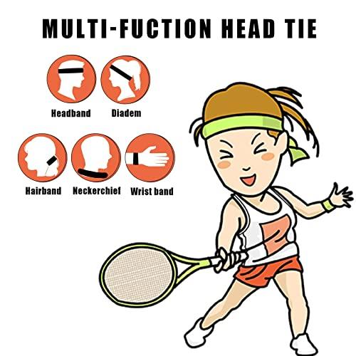 ONEYE ONEYE 6 Pieces Head Tie Headbands for Men Women Sport Tie Back Bandanas Camo Hair Band Athletic Sweatbands for Tennis Running Ninja Karate Basketball