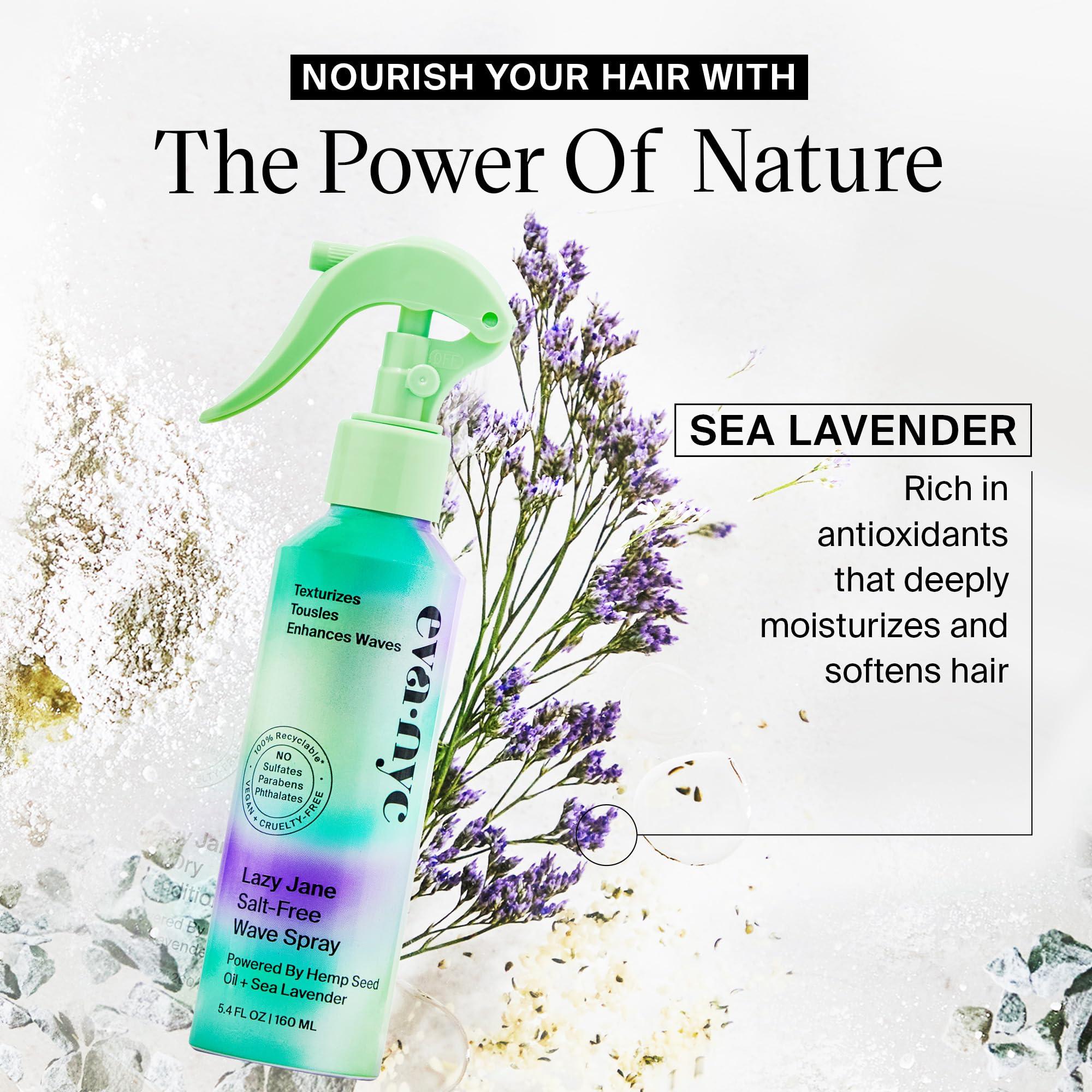 EVANYC Eva NYC Lazy Jane Wave Spray, Salt-Free Texture , Non-Sticky & GMO-Free Wavy Hair Products, Vegan for Women, 5.4 oz