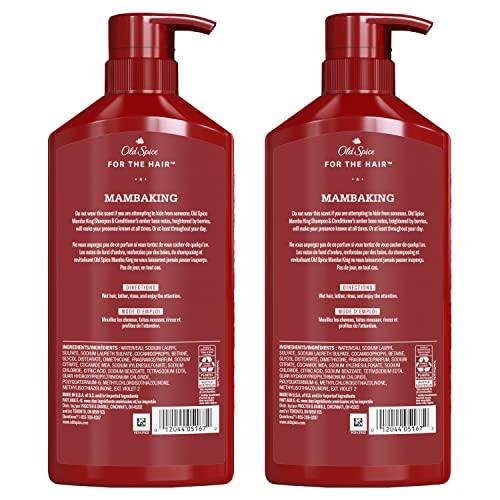 Old Spice Old Spice Men's 2-in-1 Shampoo and Conditioner, MambaKing, Twin Pack, 43.8 Fl Oz