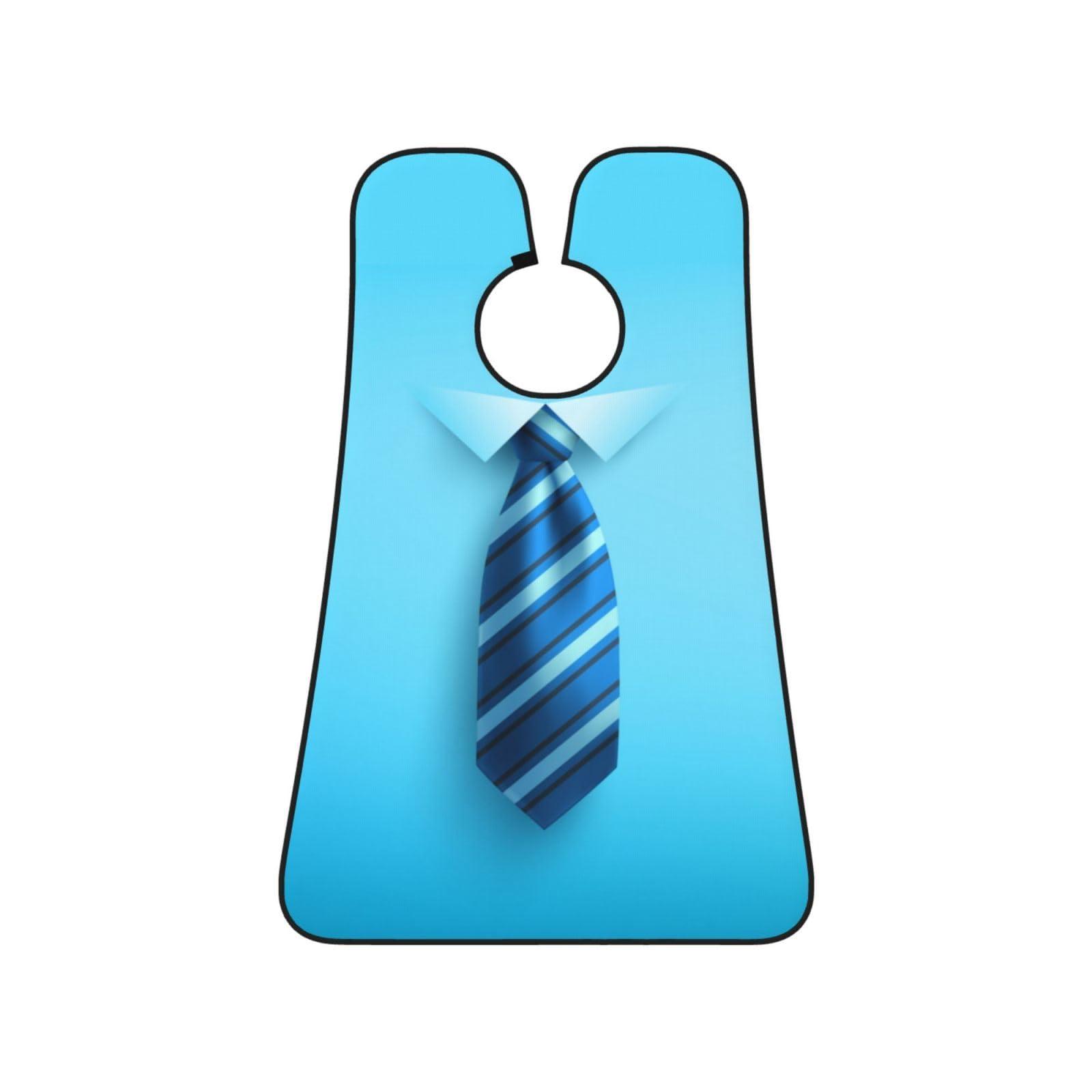 Athjunss Athjunss Blue Tie Beard Bib Apron, Beard Hair Catcher For Men Shaving, Waterproof With Suction Cups